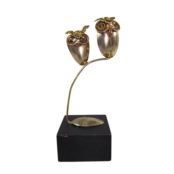 Vintage Raul Zuniga 1972 Handmade Owl Brutalist Spoon Sculpture Art - Picture 2 of 8